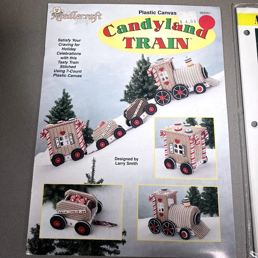 CANDYLAND TRAIN Plastic Canvas Leaflet by‎ The Needlecraft Shop #983051 B New